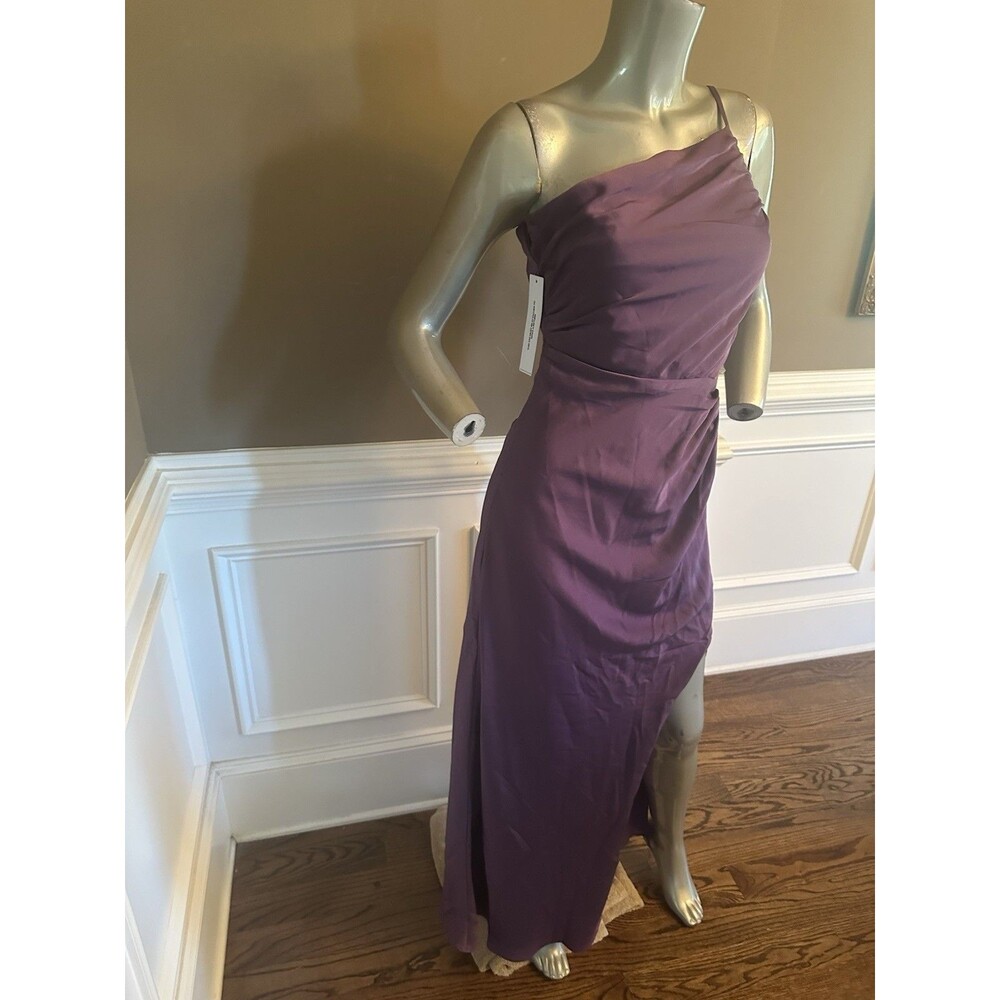 NWT PRINCESS POLLY One Shoulder Purple Maxi Dress Sz 4 - Picture 3 of 6
